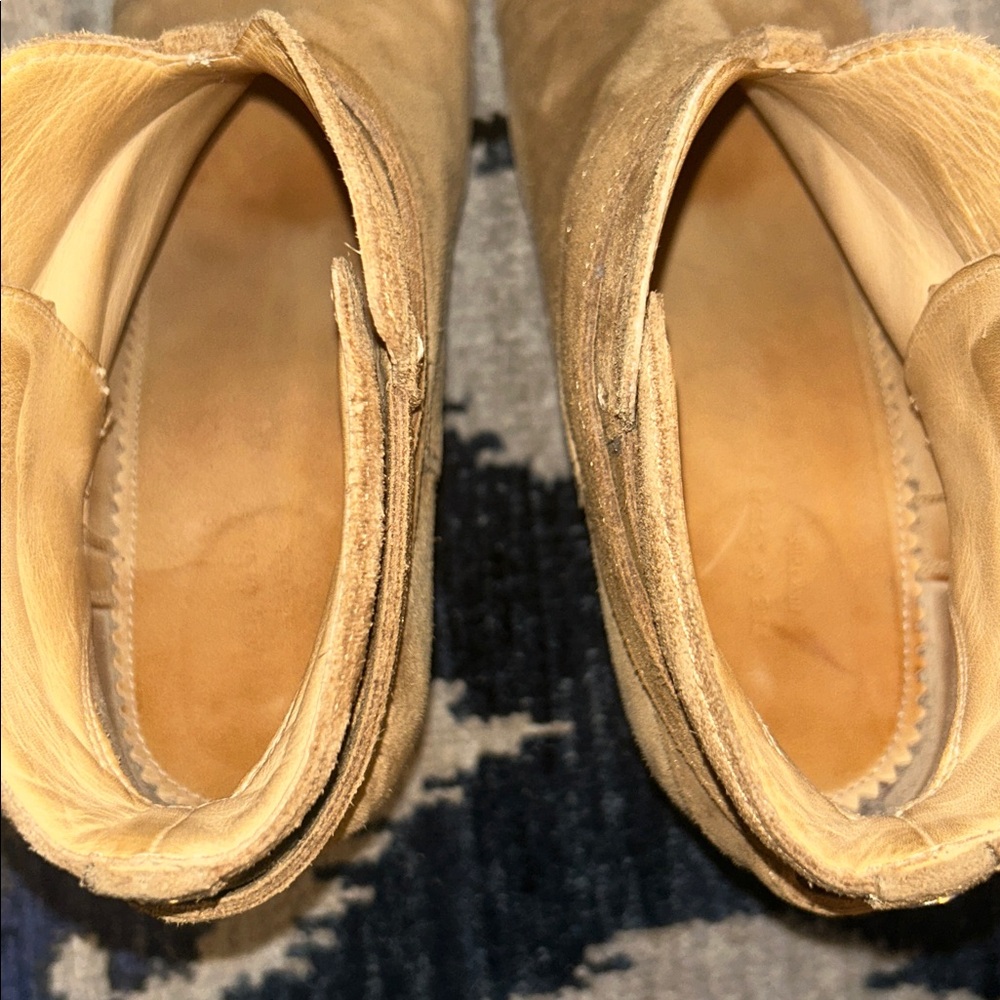 RAG & BONE Suede Caramel Booties - Picture 8 of 9
